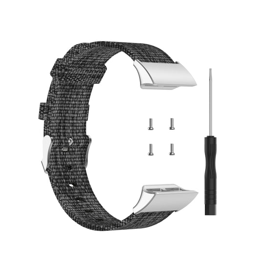 Compatible with Garmin Compatible witherunner 35 / 30 Universal Nylon Canvas Watch Band(Grey) - Watch Bands by PMC Jewellery | Online Shopping South Africa | PMC Jewellery | Buy Now Pay Later Mobicred