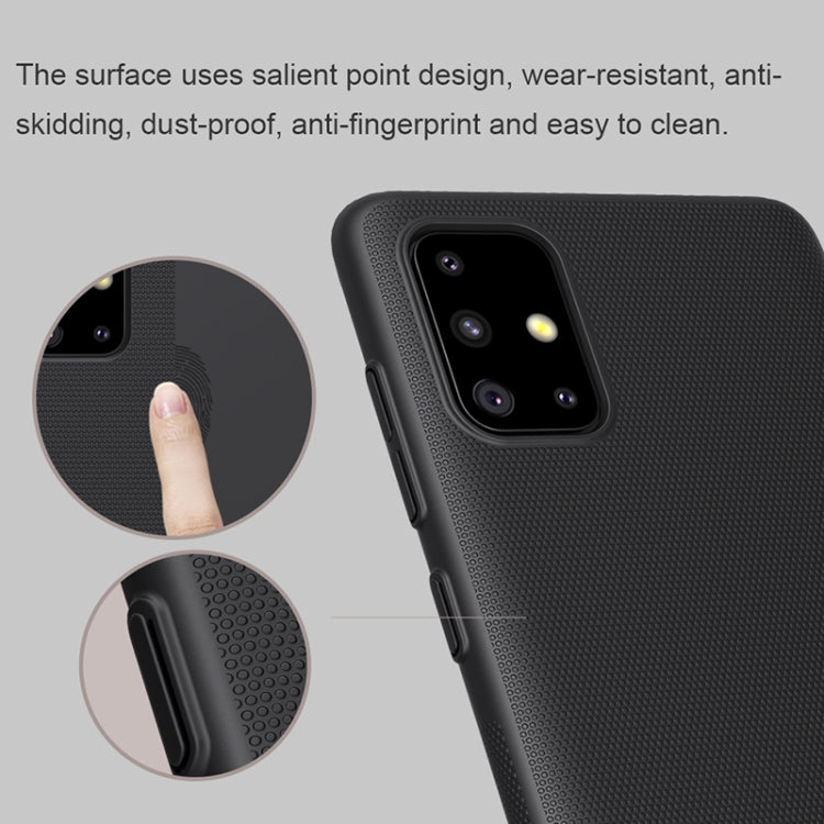 For Samsung Galaxy A51 NILLKIN Frosted Concave-convex Texture PC Case(Black) - Galaxy Phone Cases by NILLKIN | Online Shopping South Africa | PMC Jewellery