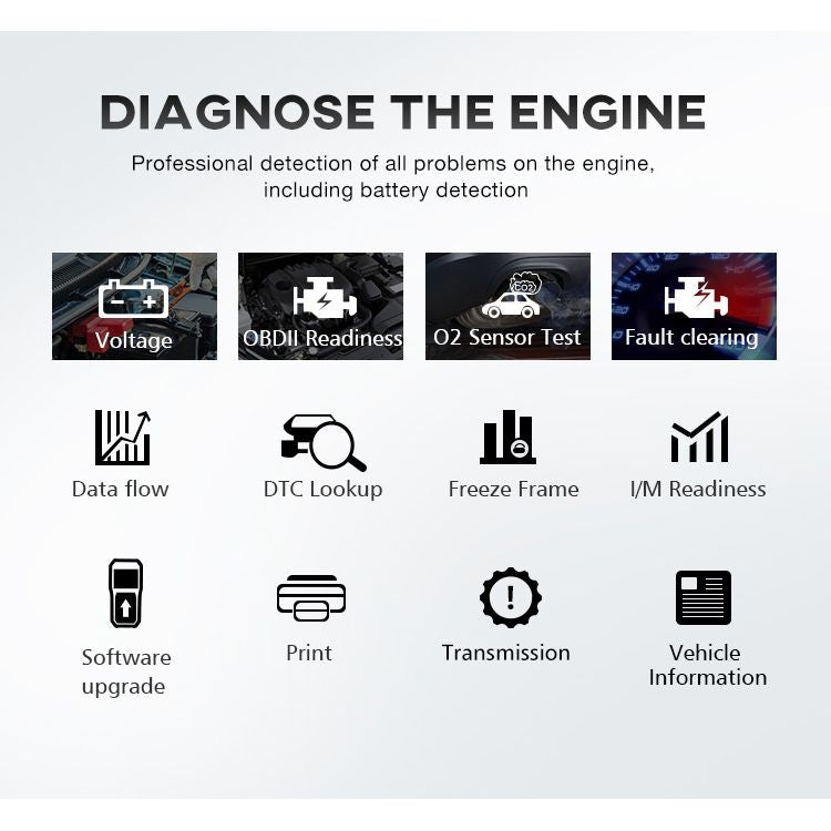 KONNWEI KW860 Car 2.8 inch TFT Color Screen Battery Tester Support 8 Languages / I Key Analysis Function - free shipping - PMC TechLife - Order now!