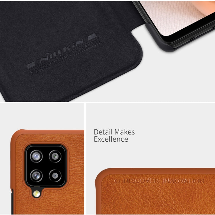 For Samsung Galaxy A42 5G NILLKIN QIN Series Crazy Horse Texture Horizontal Flip Leather Case with Card Slot(Brown) - Galaxy Phone Cases by NILLKIN | Online Shopping South Africa | PMC Jewellery