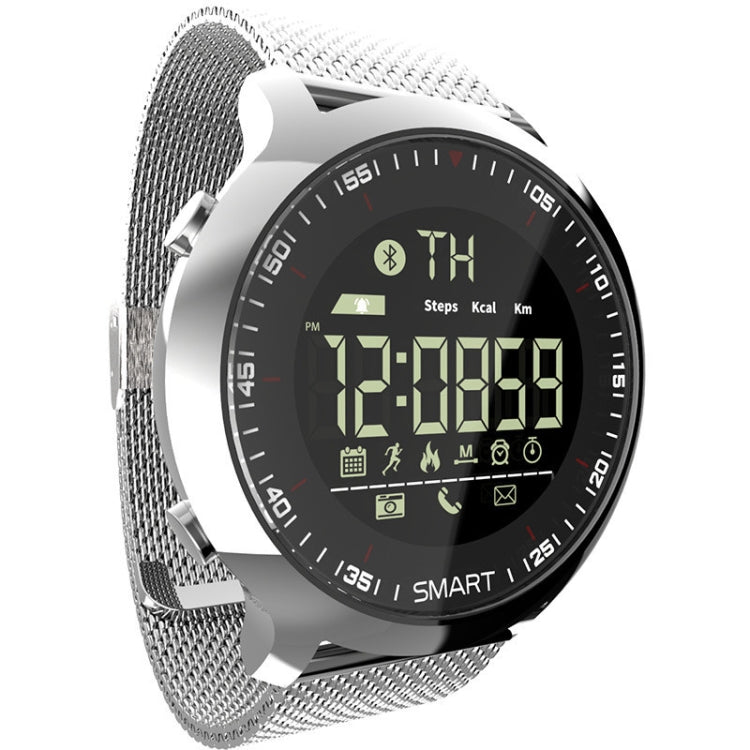 Lokmat MK18 1.1 inch Circle Screen IP68 Waterproof Smart Watch, Support Information Reminder / Remote Camera / Walking Motion Monitor(Silver) - Smart Watches by Lokmat | Online Shopping South Africa | PMC Jewellery | Buy Now Pay Later Mobicred