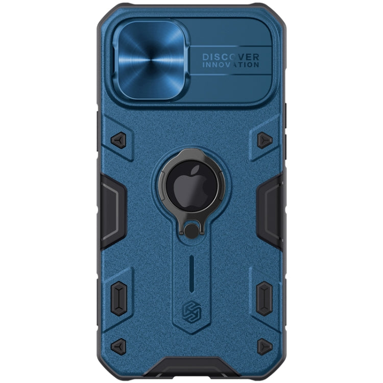 For iPhone 12 Pro Max NILLKIN Shockproof CamShield Armor Protective Case with Invisible Ring Holder(Blue) - iPhone 12 / 12 Pro Cases by NILLKIN | Online Shopping South Africa | PMC Jewellery