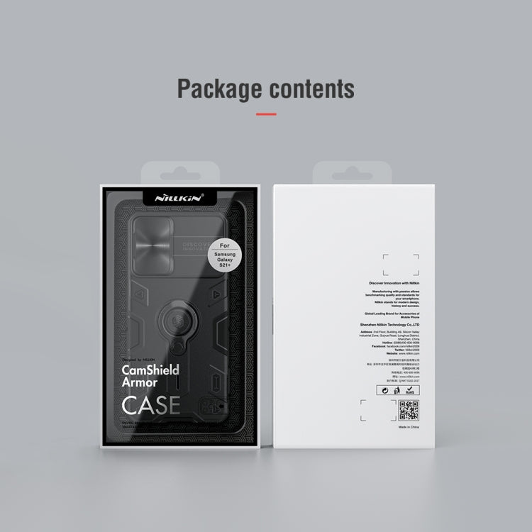 For Samsung Galaxy S21+ 5G NILLKIN Shockproof CamShield Armor Protective Case with Invisible Ring Holder(Green) - free shipping - PMC TechLife - Order now!