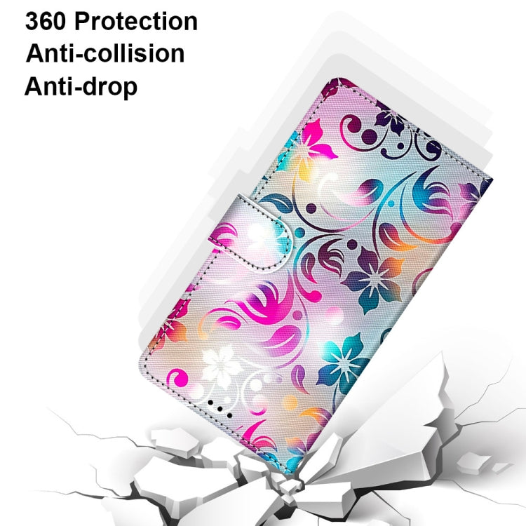 For Huawei Y9a Coloured Drawing Cross Texture Horizontal Flip PU Leather Case with Holder & Card Slots & Wallet & Lanyard(Gradient Colorful Flower) - free shipping - PMC TechLife - Order now!