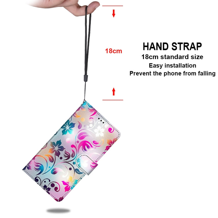 For Huawei Y9a Coloured Drawing Cross Texture Horizontal Flip PU Leather Case with Holder & Card Slots & Wallet & Lanyard(Gradient Colorful Flower) - free shipping - PMC TechLife - Order now!