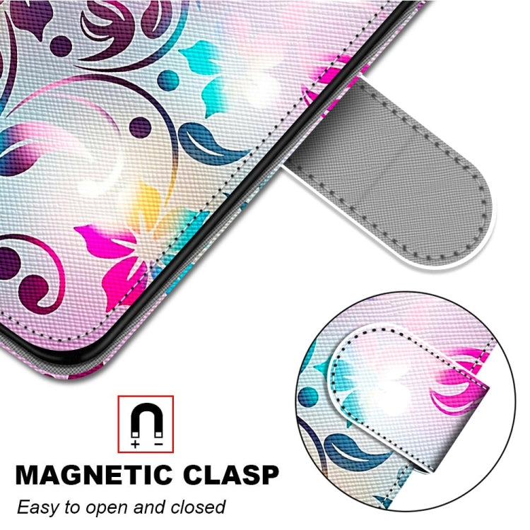 For Huawei Y9a Coloured Drawing Cross Texture Horizontal Flip PU Leather Case with Holder & Card Slots & Wallet & Lanyard(Gradient Colorful Flower) - free shipping - PMC TechLife - Order now!