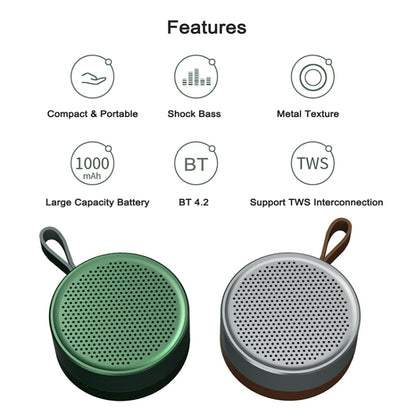 REMAX RB-M39 Bluetooth 4.2 Portable Wireless Speaker(Green) - Mini Speaker by REMAX | Online Shopping South Africa | PMC Jewellery | Buy Now Pay Later Mobicred