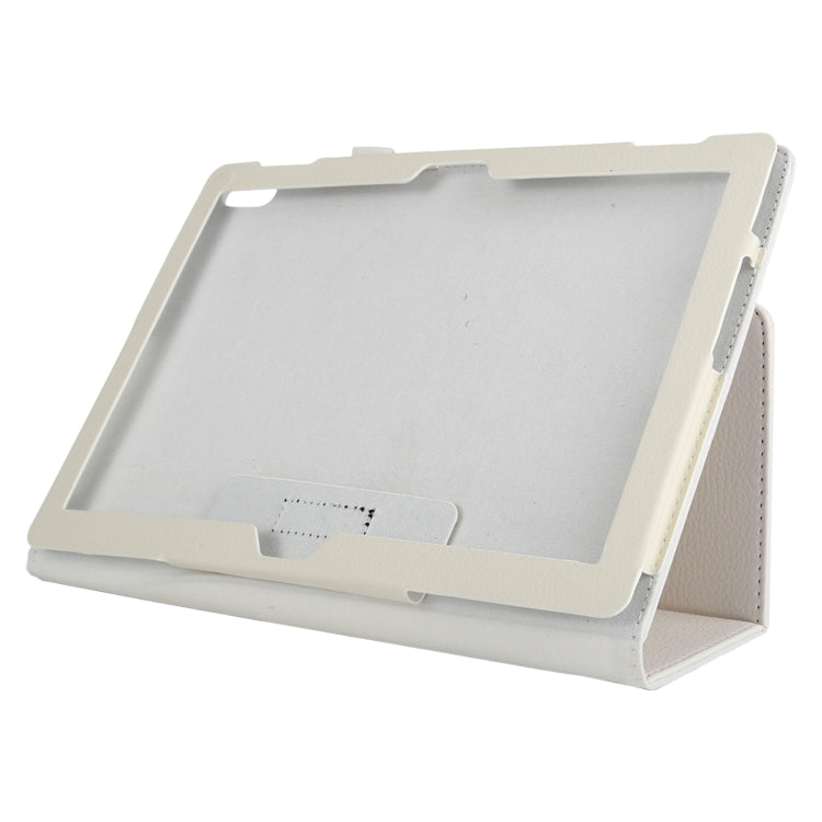 For Lenovo Tab 4 10 Plus (TB-X704) / Tab 4 10 (TB-X304) Litchi Texture Solid Color Horizontal Flip Leather Case with Holder & Pen Slot(White) - free shipping - PMC TechLife - Order now!