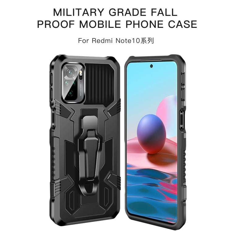 For Xiaomi Redmi Note 10 / 10S Armor Warrior Shockproof PC + TPU Protective Case(Blue) - Xiaomi Cases by PMC Jewellery | Online Shopping South Africa | PMC Jewellery