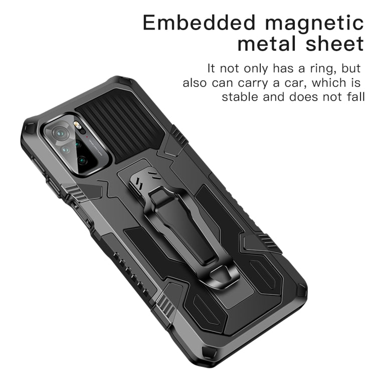 For Xiaomi Redmi Note 10 / 10S Armor Warrior Shockproof PC + TPU Protective Case(Blue) - Xiaomi Cases by PMC TechLife | Online Shopping South Africa | PMC TechLife