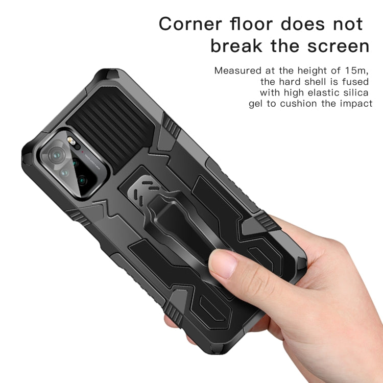 For Xiaomi Redmi Note 10 / 10S Armor Warrior Shockproof PC + TPU Protective Case(Blue) - Xiaomi Cases by PMC TechLife | Online Shopping South Africa | PMC TechLife