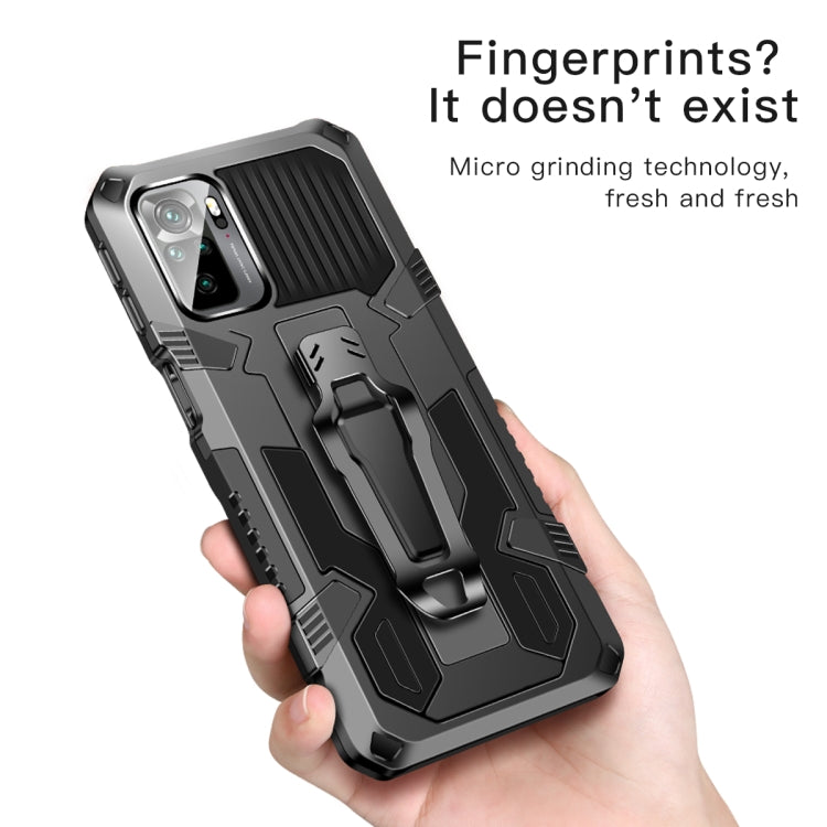 For Xiaomi Redmi Note 10 / 10S Armor Warrior Shockproof PC + TPU Protective Case(Blue) - Xiaomi Cases by PMC TechLife | Online Shopping South Africa | PMC TechLife