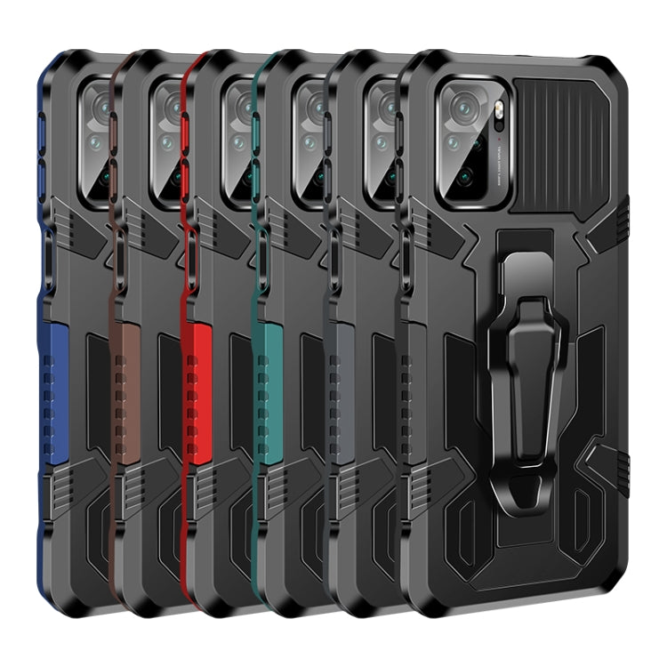 For Xiaomi Redmi Note 10 / 10S Armor Warrior Shockproof PC + TPU Protective Case(Blue) - Xiaomi Cases by PMC TechLife | Online Shopping South Africa | PMC TechLife
