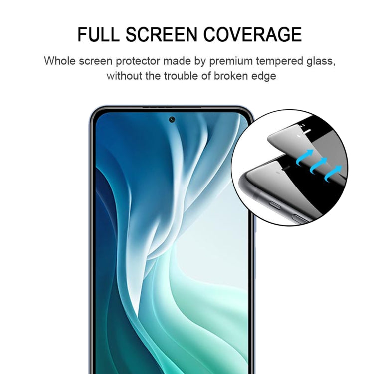 For Xiaomi Mi 11i 25 PCS Full Glue 9H HD 3D Curved Edge Tempered Glass Film(Black) -  by PMC Jewellery | Online Shopping South Africa | PMC Jewellery