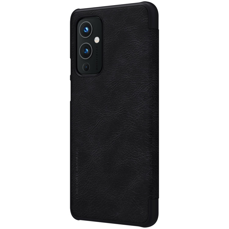 For OnePlus 9 (IN/CN Version) NILLKIN QIN Series Crazy Horse Texture Horizontal Flip Leather Case with Card Slot(Black) - OnePlus Cases by NILLKIN | Online Shopping South Africa | PMC Jewellery