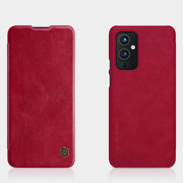 For OnePlus 9 (IN/CN Version) NILLKIN QIN Series Crazy Horse Texture Horizontal Flip Leather Case with Card Slot(Red) - OnePlus Cases by NILLKIN | Online Shopping South Africa | PMC Jewellery