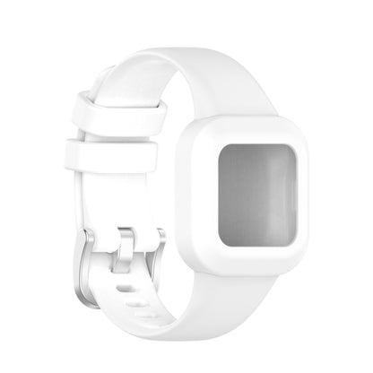 Compatible with Garmin Vivofit JR3 Silicone Pure Color Watch Band(White) - Watch Bands by PMC Jewellery | Online Shopping South Africa | PMC Jewellery | Buy Now Pay Later Mobicred