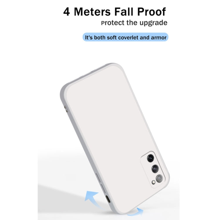 For Samsung Galaxy S20 FE Solid Color Imitation Liquid Silicone Straight Edge Dropproof Full Coverage Protective Case(Blue) - free shipping - PMC TechLife - Order now!