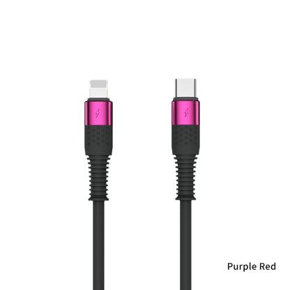 TOTUDESIGN BPD-005 Dyson Series USB-C / Type-C to 8 Pin PD Fast Silicone Data Cable for iPhone, iPad, Length: 1.2m(Purple Red) - Normal Style Cable by TOTUDESIGN | Online Shopping South Africa | PMC Jewellery