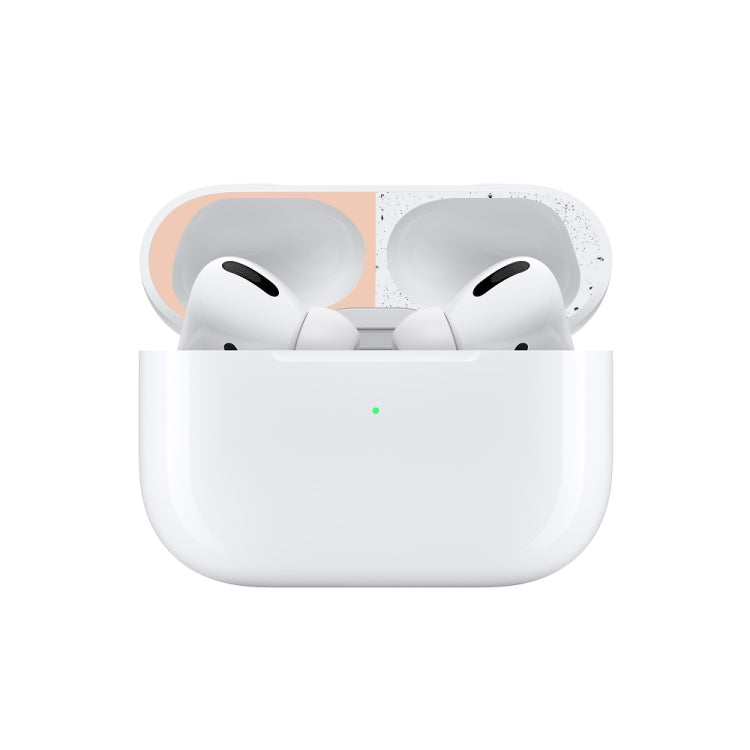 For Apple AirPods Pro Wireless Earphone Protective Case Metal Protective Sticker(Black) - Protective Sticker by PMC TechLife | Online Shopping South Africa | PMC TechLife