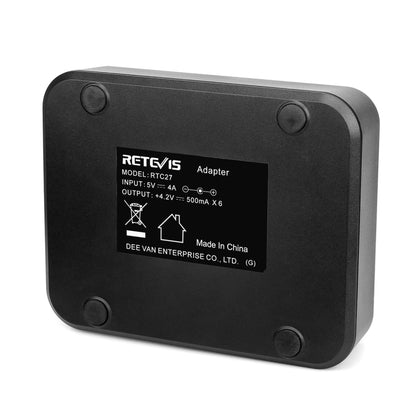 RETEVIS RTC27 Multi-function Six-Way Walkie Talkie Charger for Retevis RT27, EU Plug - Batteries & Chargers by RETEVIS | Online Shopping South Africa | PMC Jewellery