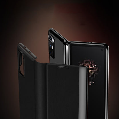 For Xiaomi Mi Mix Fold Matte First Layer Cowhide Folding Leather Case(Black) - Xiaomi Cases by PMC Jewellery | Online Shopping South Africa | PMC Jewellery