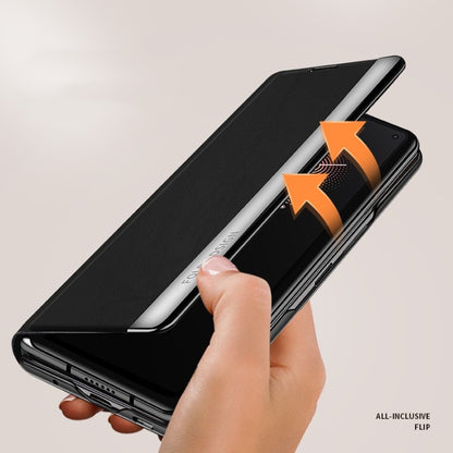 For Xiaomi Mi Mix Fold Matte First Layer Cowhide Folding Leather Case(Black) - Xiaomi Cases by PMC Jewellery | Online Shopping South Africa | PMC Jewellery