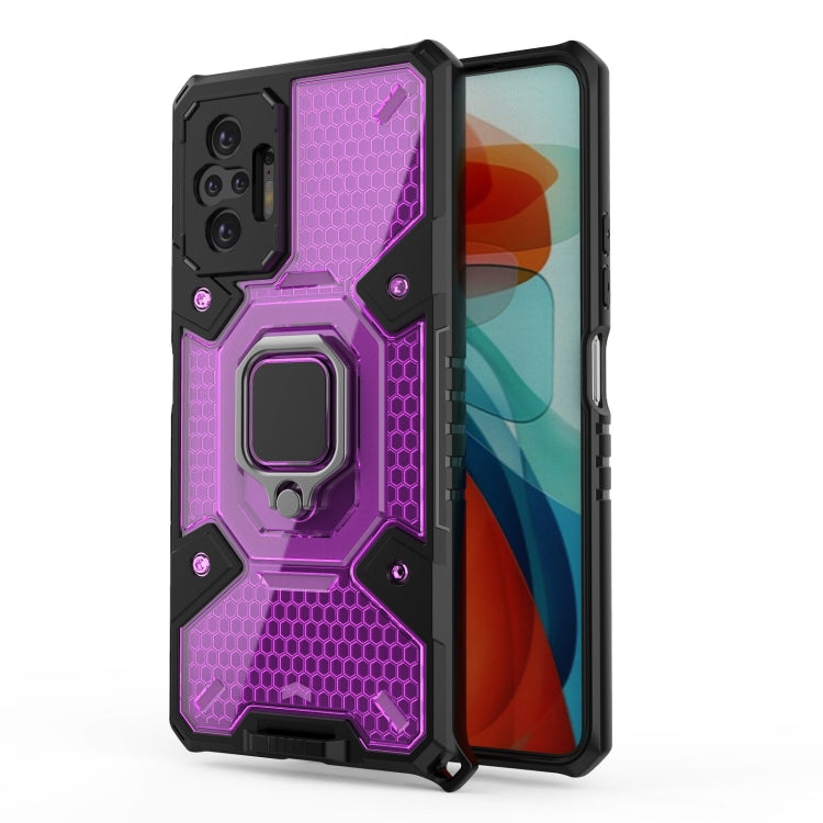 For Xiaomi Redmi Note 10 Pro Space PC+TPU Ring Holder Protective Case(Purple) - Note 10 Pro Cases by PMC Jewellery | Online Shopping South Africa | PMC Jewellery