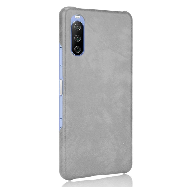 For Sony Xperia 10 III Shockproof Litchi Texture PC + PU Case(Grey) - Sony Cases by PMC TechLife | Online Shopping South Africa | PMC TechLife | Buy Now Pay Later Mobicred