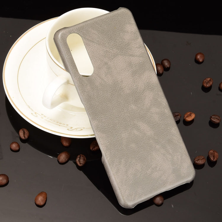 For Sony Xperia 10 III Shockproof Litchi Texture PC + PU Case(Grey) - Sony Cases by PMC TechLife | Online Shopping South Africa | PMC TechLife | Buy Now Pay Later Mobicred