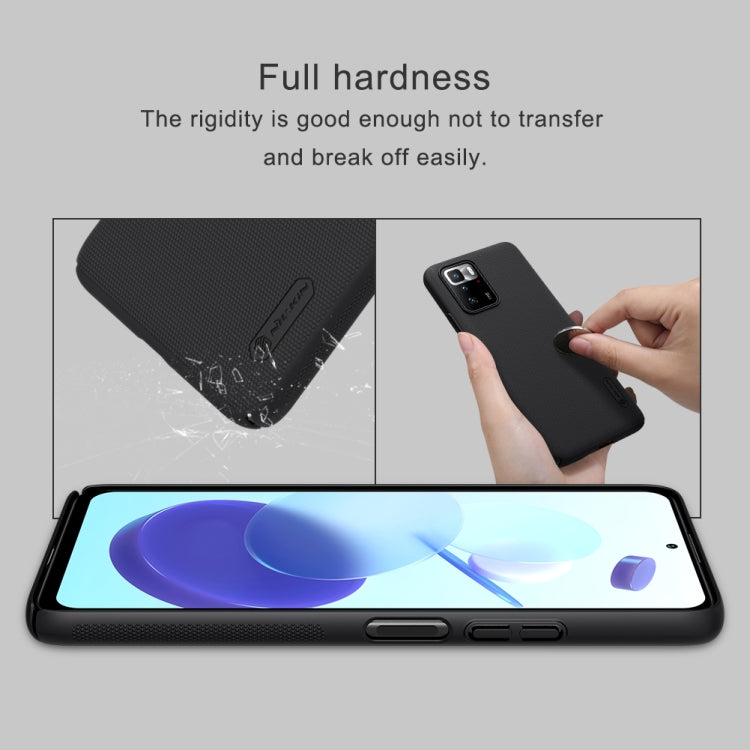 For Xiaomi Redmi Note 10 Pro 5G NILLKIN Frosted Concave-convex Texture PC Case(Black) - Xiaomi Cases by NILLKIN | Online Shopping South Africa | PMC Jewellery