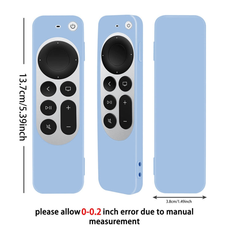 Silicone Protective Case Cover with Rope For Apple TV 4K 4th Siri Remote Controller(White) - Apple TV Accessories by PMC TechLife | Online Shopping South Africa | PMC TechLife
