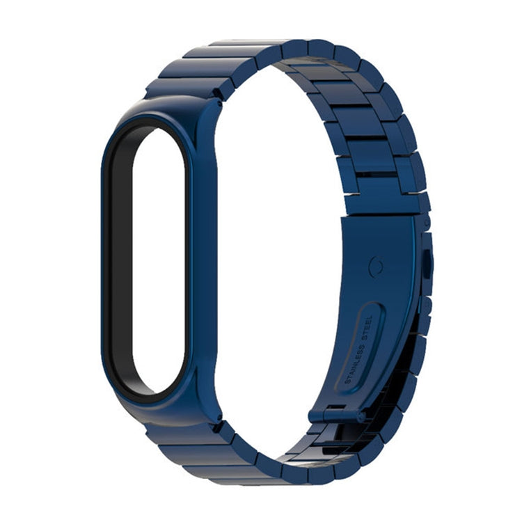 For Xiaomi Mi Band 6 / 5 / 4 / 3 Mijobs Metal CS Bamboo Joint Stainless Steel Watch Band(Blue) - Watch Bands by MIJOBS | Online Shopping South Africa | PMC Jewellery | Buy Now Pay Later Mobicred