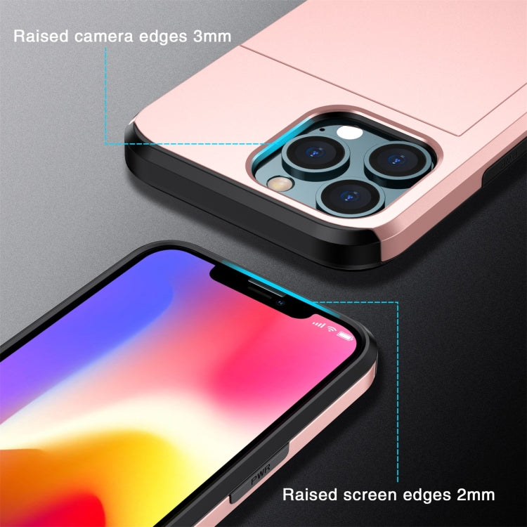 For iPhone 13 Pro Max Shockproof Armor Protective Case with Slide Card Slot (Army Green) - free shipping - PMC TechLife - Order now!