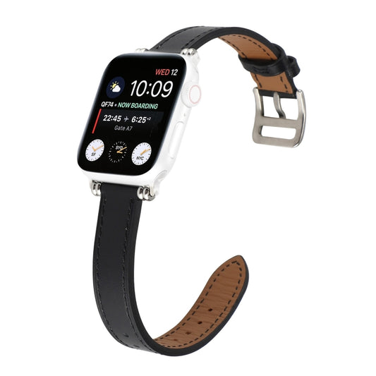 Single Circle 14mm with Beads Style Leather Watch Band Watch Band For Apple Watch Ultra 49mm&Watch Ultra 2 49mm / Series 9&8&7 45mm / SE 3&SE 2&6&SE&5&4 44mm / 3&2&1 42mm(Black) - Watch Bands by PMC Jewellery | Online Shopping South Africa | PMC Jewellery | Buy Now Pay Later Mobicred