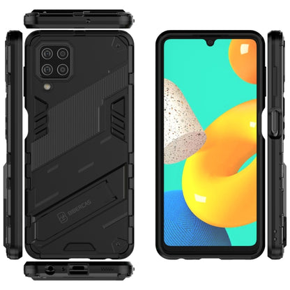 For Samsung Galaxy M32 Punk Armor 2 in 1 PC + TPU Shockproof Case with Invisible Holder(Black) - Galaxy Phone Cases by PMC Jewellery | Online Shopping South Africa | PMC Jewellery