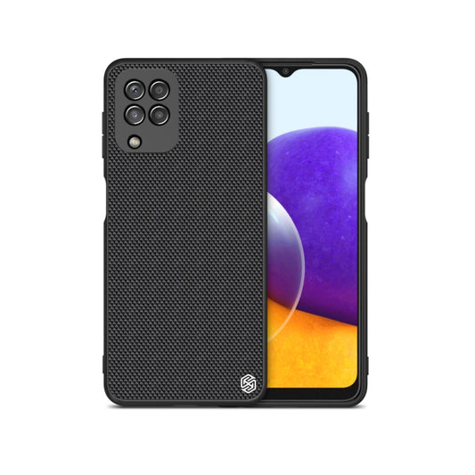 For Samsung Galaxy A22 4G LTE NILLKIN 3D Textured Nylon Fiber TPU Case(Black) - Galaxy Phone Cases by NILLKIN | Online Shopping South Africa | PMC Jewellery | Buy Now Pay Later Mobicred