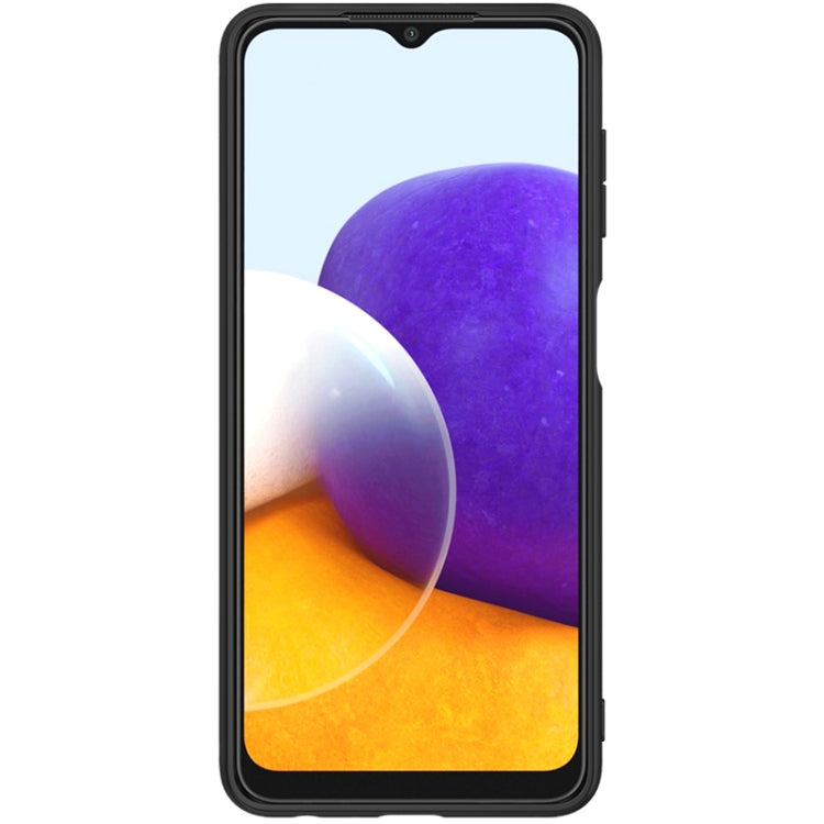 For Samsung Galaxy A22 4G LTE NILLKIN 3D Textured Nylon Fiber TPU Case(Black) - Galaxy Phone Cases by NILLKIN | Online Shopping South Africa | PMC Jewellery