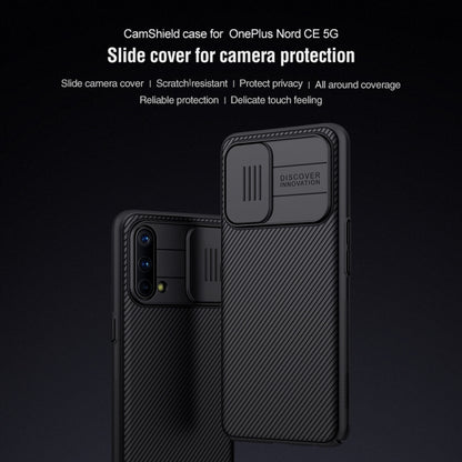 For OnePlus Nord CE 5G NILLKIN Black Mirror Series Camshield Full Coverage Dust-proof Scratch Resistant PC Case(Blue) - OnePlus Cases by NILLKIN | Online Shopping South Africa | PMC Jewellery