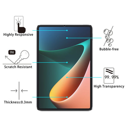 For Xiaomi Pad 5 2 PCS 9H 2.5D Explosion-proof Tempered Glass Film - More Tablet Tempered Glass by PMC Jewellery | Online Shopping South Africa | PMC Jewellery