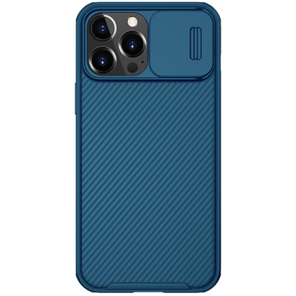 For iPhone 13 Pro NILLKIN Black Mirror Pro Series Camshield Full Coverage Dust-proof Scratch Resistant Phone Case (Blue) - iPhone 13 Pro Cases by NILLKIN | Online Shopping South Africa | PMC Jewellery