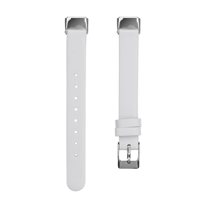 For Fitbit Luxe Leather Watch Band, Size:S(White) - Watch Bands by PMC Jewellery | Online Shopping South Africa | PMC Jewellery | Buy Now Pay Later Mobicred