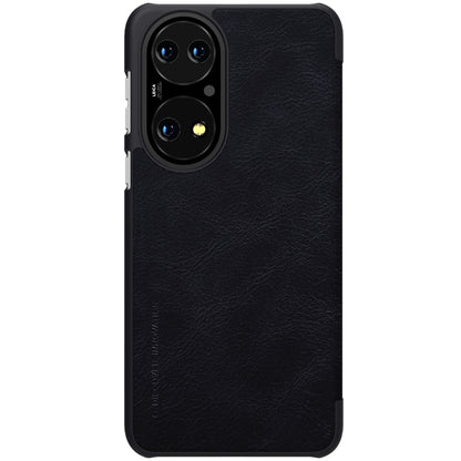 For Huawei P50 NILLKIN QIN Series Crazy Horse Texture Horizontal Flip Leather Case with Card Slot(Black) - Huawei Cases by NILLKIN | Online Shopping South Africa | PMC Jewellery | Buy Now Pay Later Mobicred