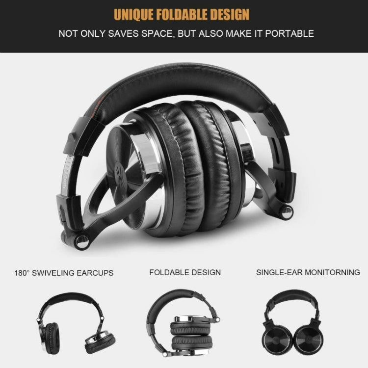 OneOdio Pro-10 Head-mounted Noise Reduction Wired Headphone with Microphone, Color:Black - Multimedia Headset by OneOdio | Online Shopping South Africa | PMC Jewellery