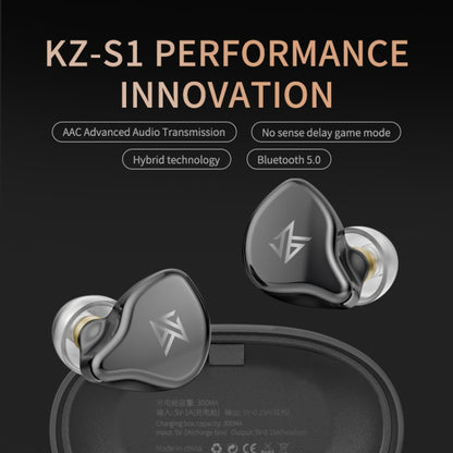 KZ S1 1DD+1BA Hybrid Technology Wireless Bluetooth 5.0 Stereo In-ear Sports Earphone with Microphone(Grey) - In Ear Wired Earphone by KZ | Online Shopping South Africa | PMC Jewellery