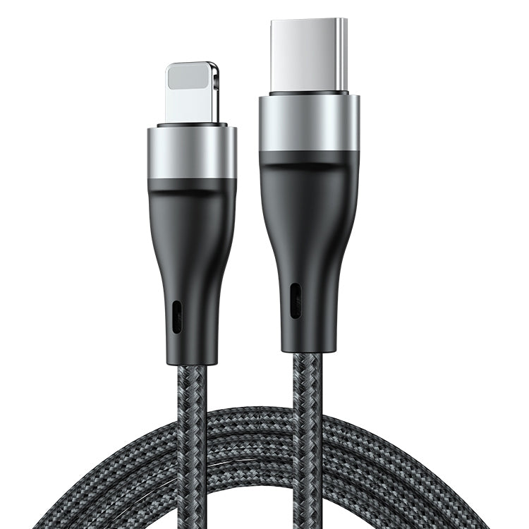 ADC-003 USB-C / Type-C to 8 Pin PD Fast Charging Weave Data Cable for iPhone, iPad, Length:2m(Grey) - Normal Style Cable by PMC Jewellery | Online Shopping South Africa | PMC Jewellery