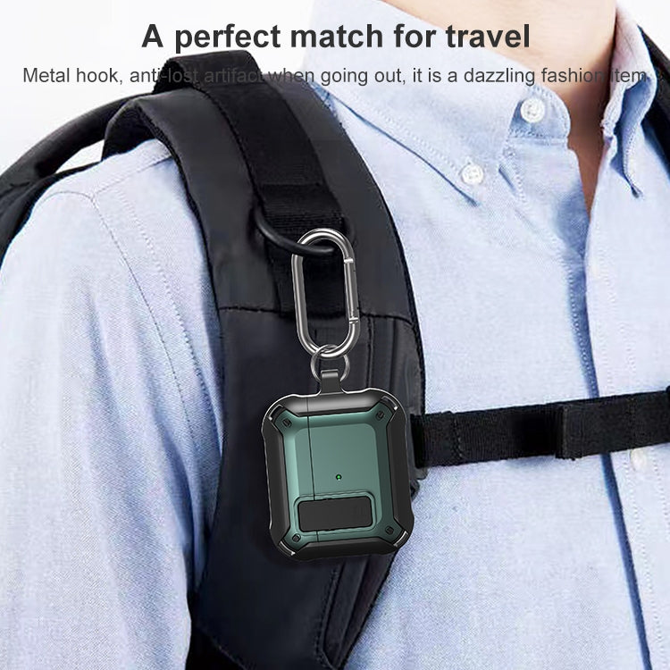 Wireless Earphones Shockproof Bumblebee Silicone Protective Case with Switch & Hook For AirPods 3(Black) - For AirPods 3 by PMC TechLife | Online Shopping South Africa | PMC TechLife | Buy Now Pay Later Mobicred