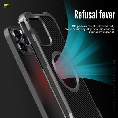 For iPhone 13 Pro Max R-JUST RJ51 Hollow Shockproof Metal Protective Case (Dark Grey) - iPhone 13 Pro Max Cases by R-JUST | Online Shopping South Africa | PMC Jewellery | Buy Now Pay Later Mobicred