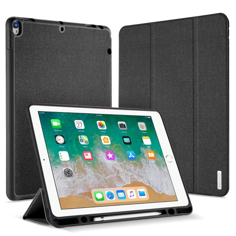 DUX DUCIS Domo Series Horizontal Flip Magnetic TPU + PU Leather Tablet Case with Three-folding Holder & Pen Slot For iPad Pro 12.9 inch 2017(Black) - iPad Pro 12.9 inch Cases by DUX DUCIS | Online Shopping South Africa | PMC Jewellery | Buy Now Pay Later Mobicred