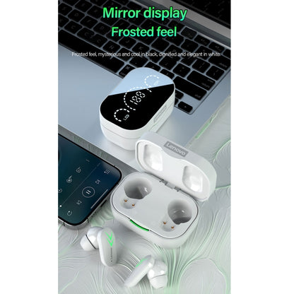 Lenovo XT82 Bluetooth 5.1 Mirror Display Gaming Wireless Bluetooth Earphone(White) - Bluetooth Earphone by Lenovo | Online Shopping South Africa | PMC Jewellery